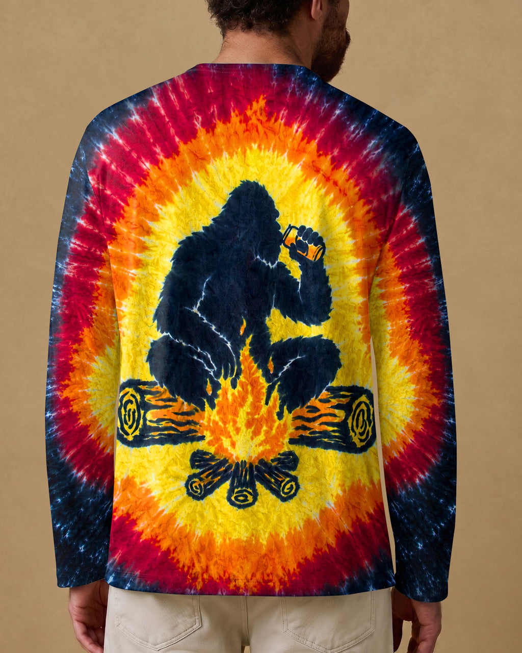 BIGFOOT CAMPFIRE BURST PATTERN ALL OVER PRINT  - TLHN1706263
