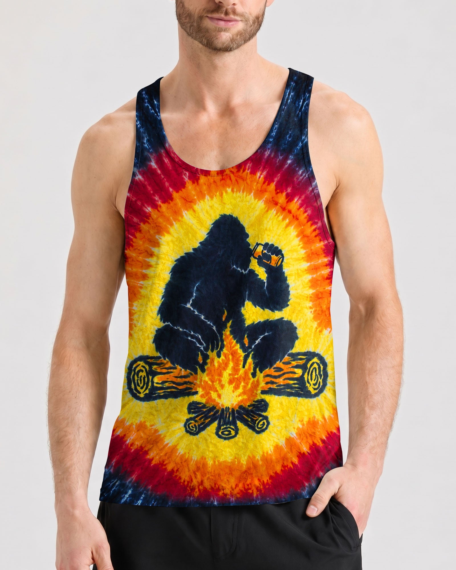 BIGFOOT CAMPFIRE BURST PATTERN ALL OVER PRINT  - TLHN1706263