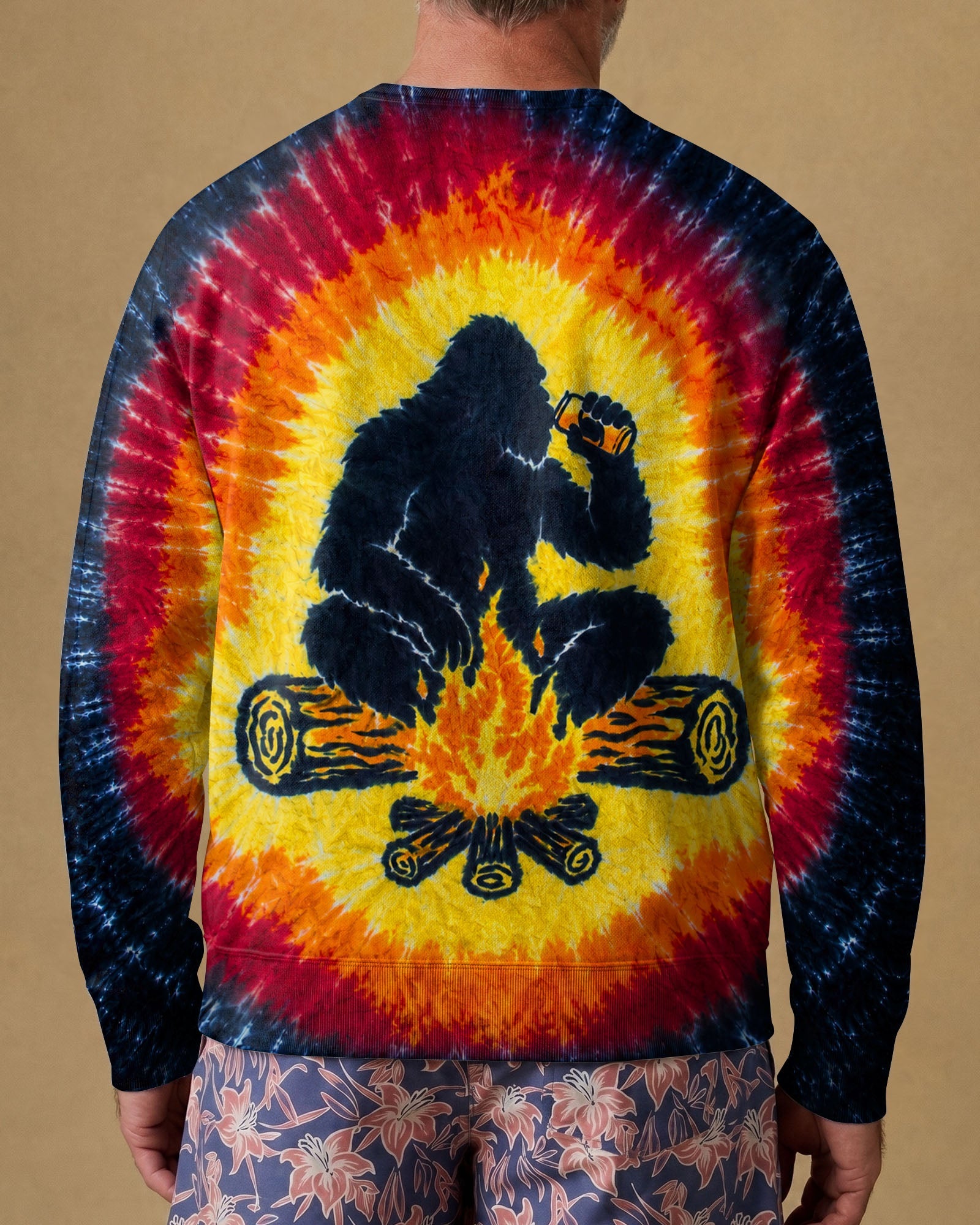 BIGFOOT CAMPFIRE BURST PATTERN ALL OVER PRINT  - TLHN1706263