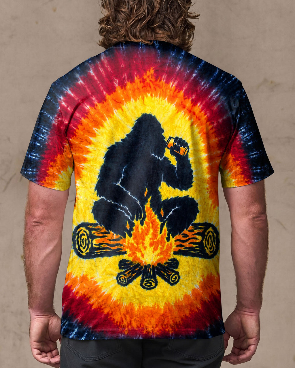 BIGFOOT CAMPFIRE BURST PATTERN ALL OVER PRINT  - TLHN1706263