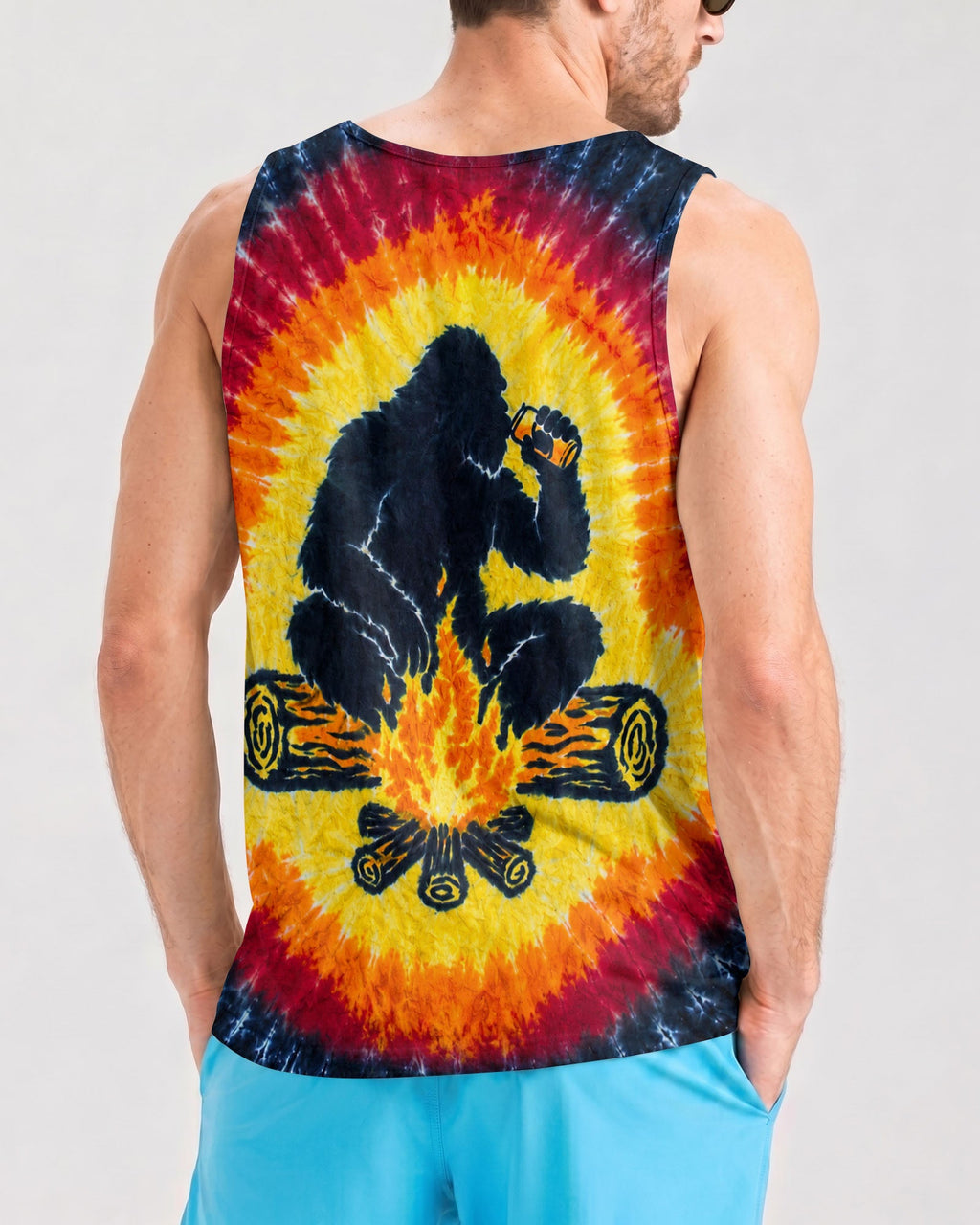 BIGFOOT CAMPFIRE BURST PATTERN ALL OVER PRINT  - TLHN1706263