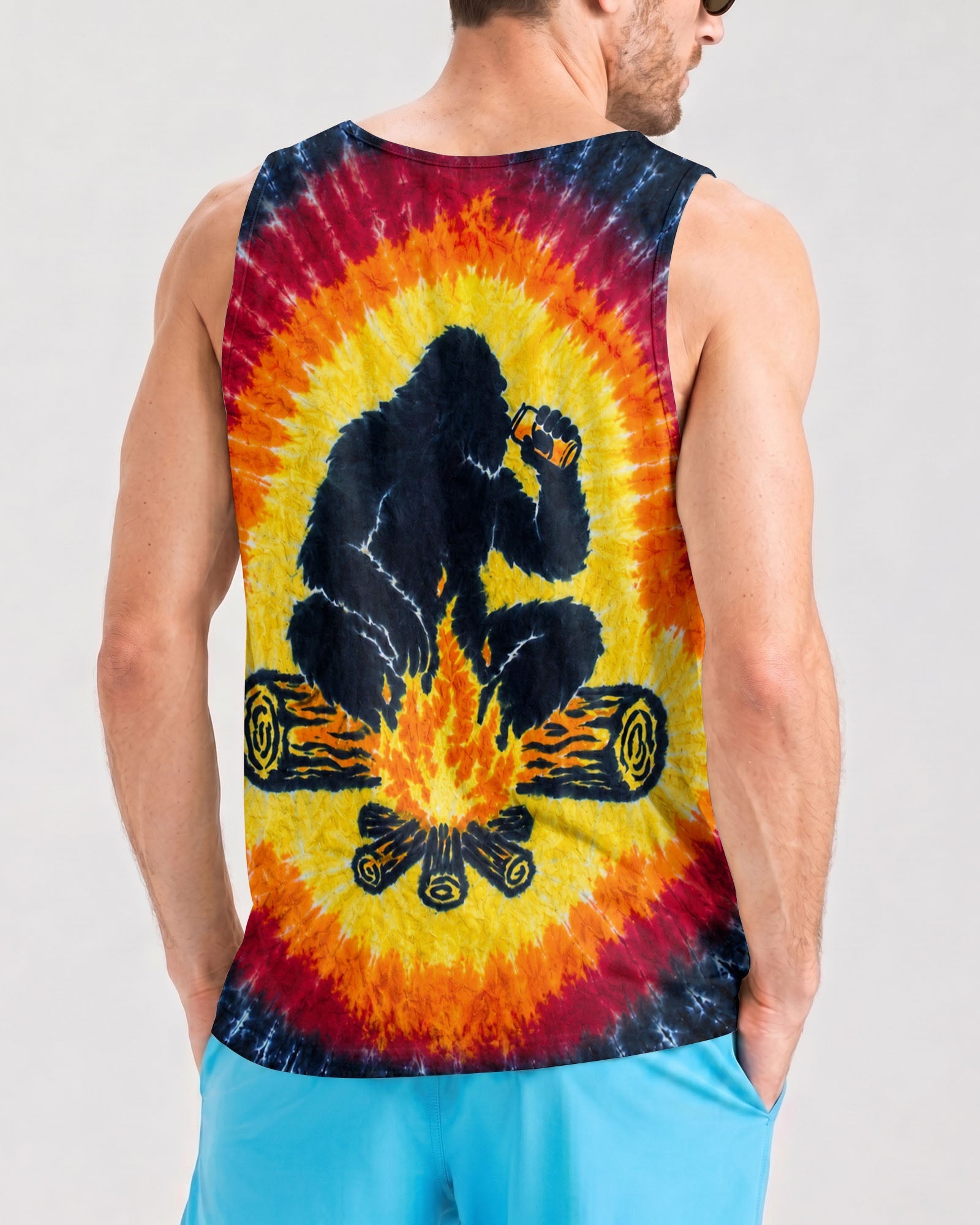 BIGFOOT CAMPFIRE BURST PATTERN ALL OVER PRINT  - TLHN1706263