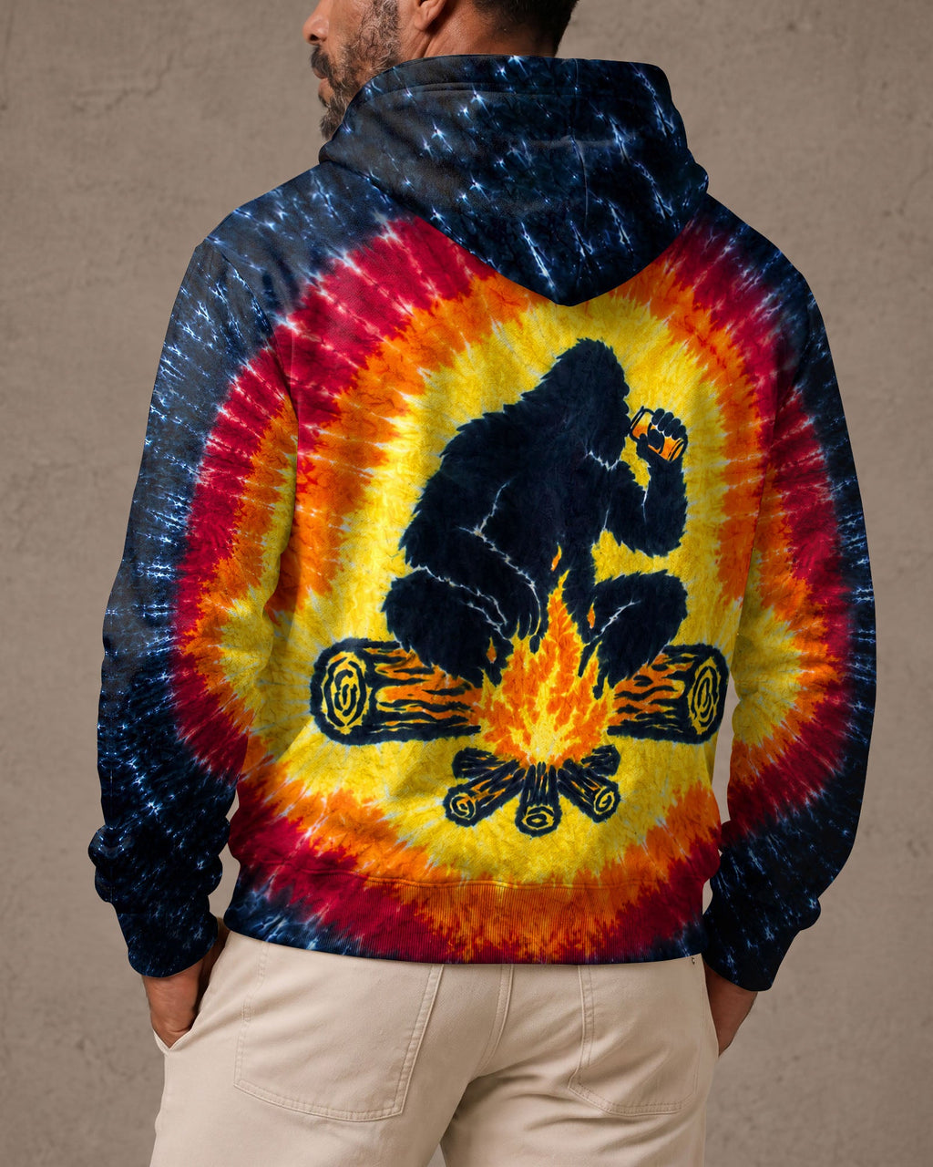 BIGFOOT CAMPFIRE BURST PATTERN ALL OVER PRINT  - TLHN1706263