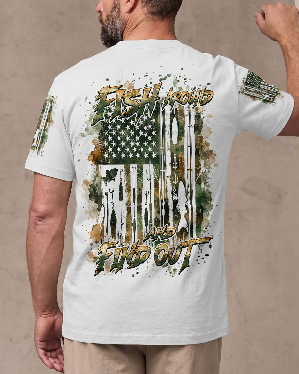FISH AROUND AND FIND OUT FISHING ALL OVER PRINT - TLHN1906263