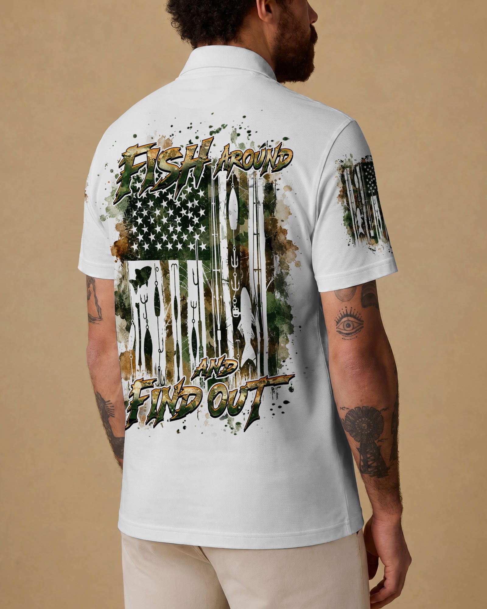 FISH AROUND AND FIND OUT FISHING ALL OVER PRINT - TLHN1906263