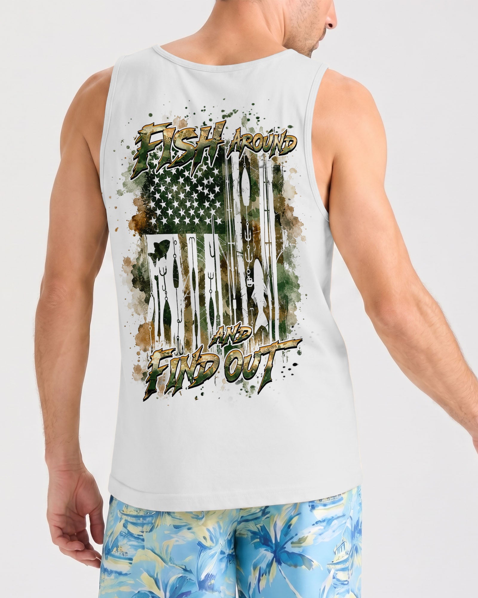 FISH AROUND AND FIND OUT FISHING ALL OVER PRINT - TLHN1906263