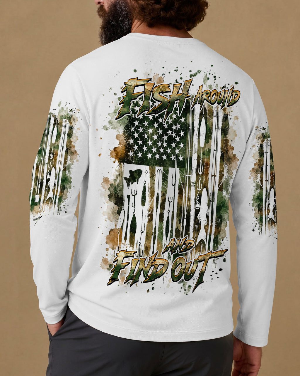 FISH AROUND AND FIND OUT FISHING ALL OVER PRINT - TLHN1906263