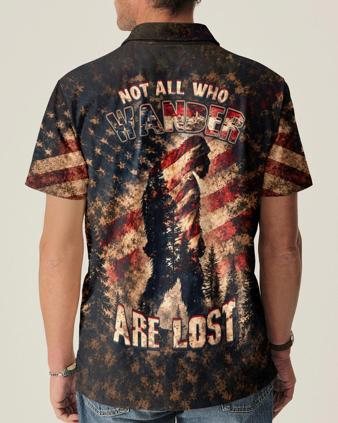 NOT ALL WHO WANDER ARE LOST BIGFOOT ALL OVER PRINT - TLHN2705262