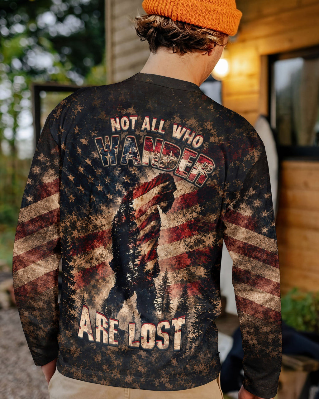 NOT ALL WHO WANDER ARE LOST BIGFOOT ALL OVER PRINT - TLHN2705262