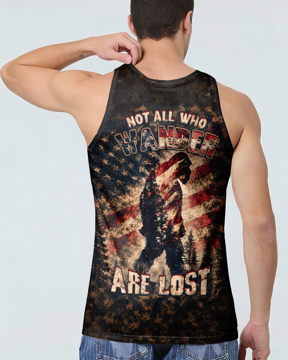 NOT ALL WHO WANDER ARE LOST BIGFOOT ALL OVER PRINT - TLHN2705262