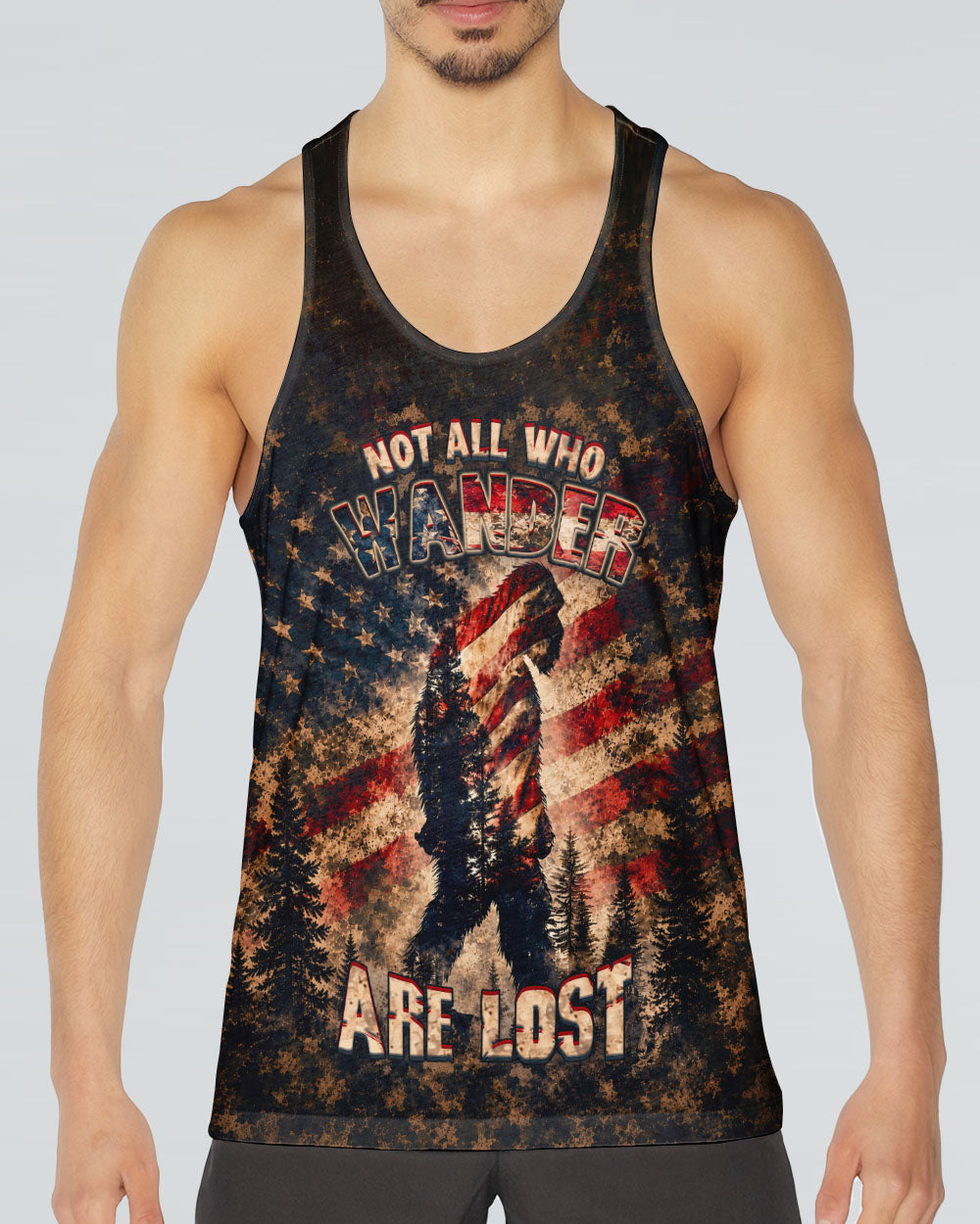 NOT ALL WHO WANDER ARE LOST BIGFOOT ALL OVER PRINT - TLHN2705262