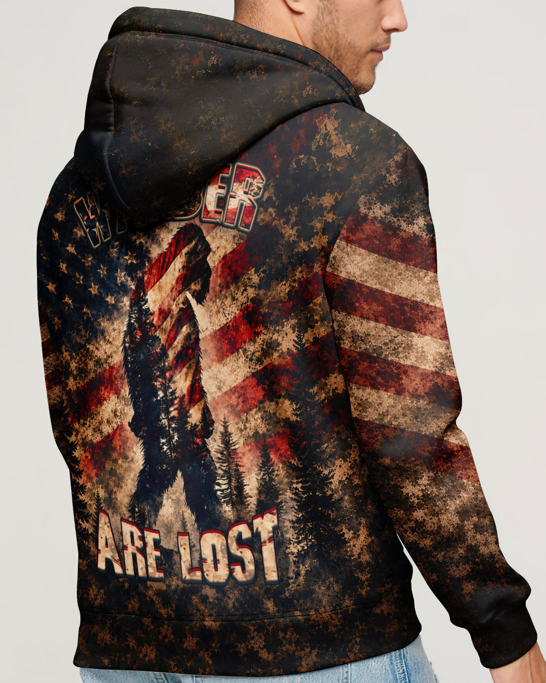 NOT ALL WHO WANDER ARE LOST BIGFOOT ALL OVER PRINT - TLHN2705262