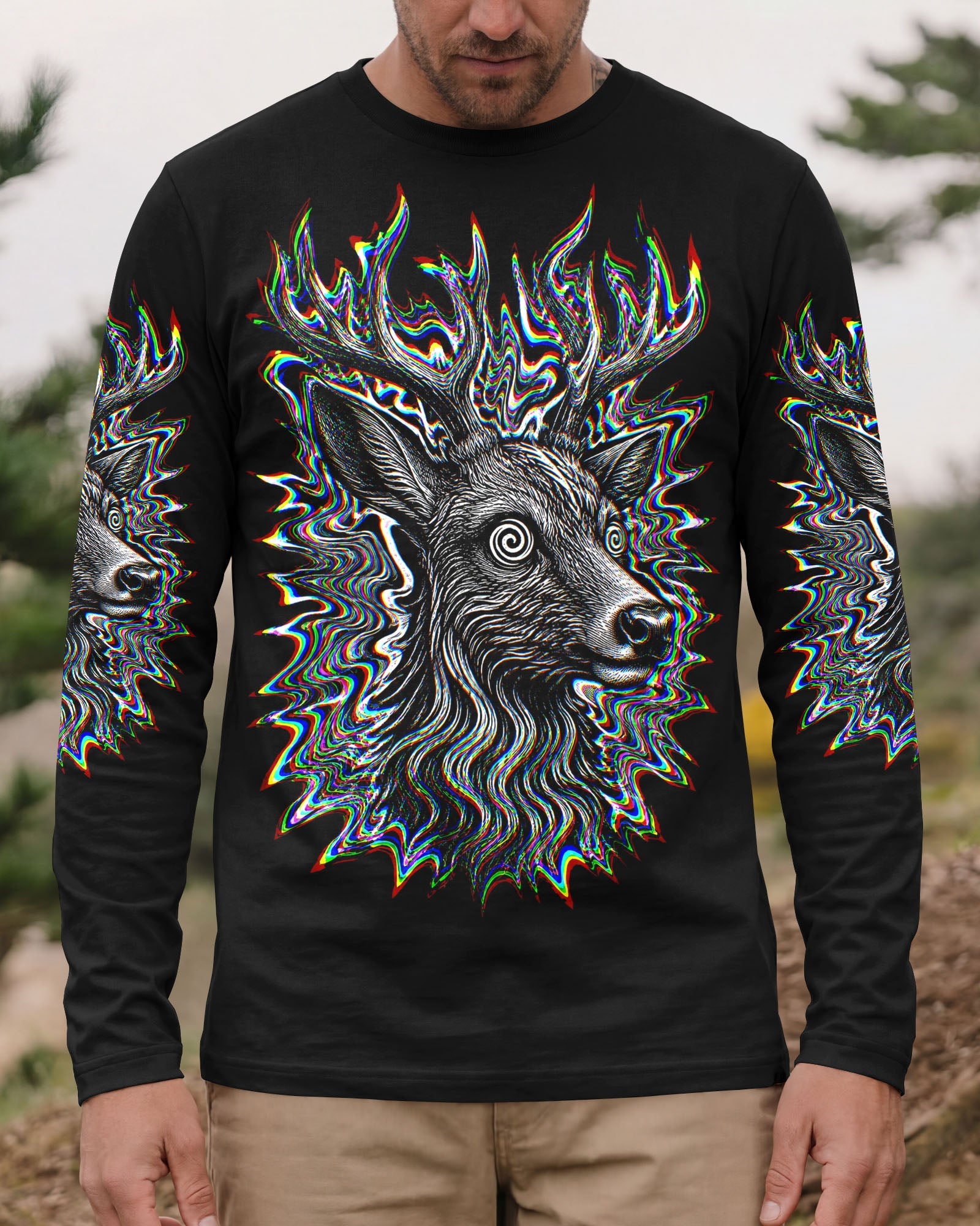 HUNTING DEER GLITCH  ALL OVER PRINT   - TLHN2805261