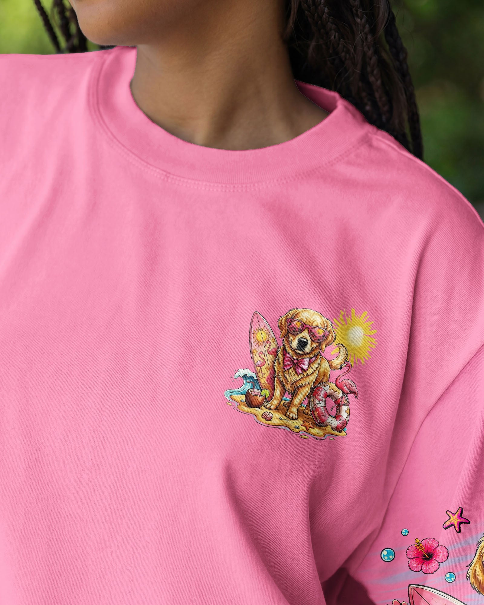 SANDY PAWS SUNKISSED NOSE GOLDEN RETRIEVER DOG ALL OVER PRINT   - TLNO0106261