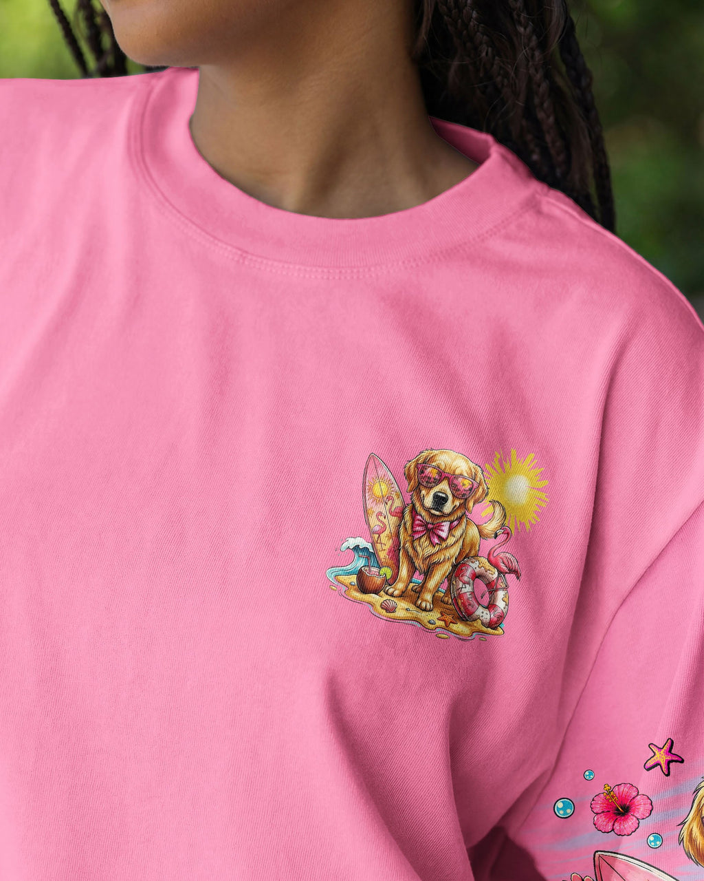 SANDY PAWS SUNKISSED NOSE GOLDEN RETRIEVER DOG ALL OVER PRINT   - TLNO0106261