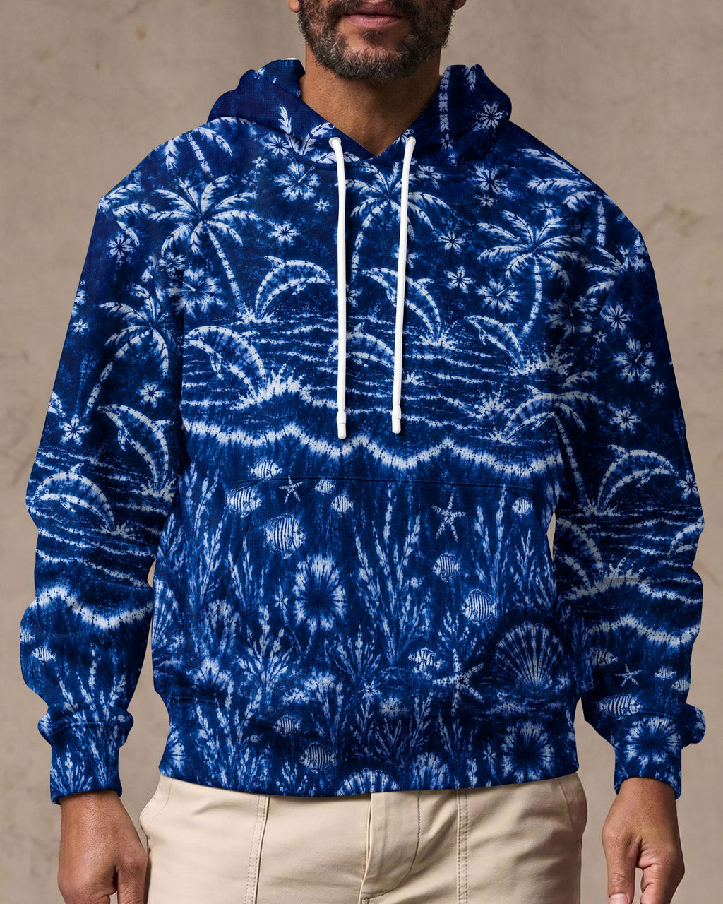 DOLPHIN JUMPING OCEAN ALL OVER PRINT  - TLNO0107263