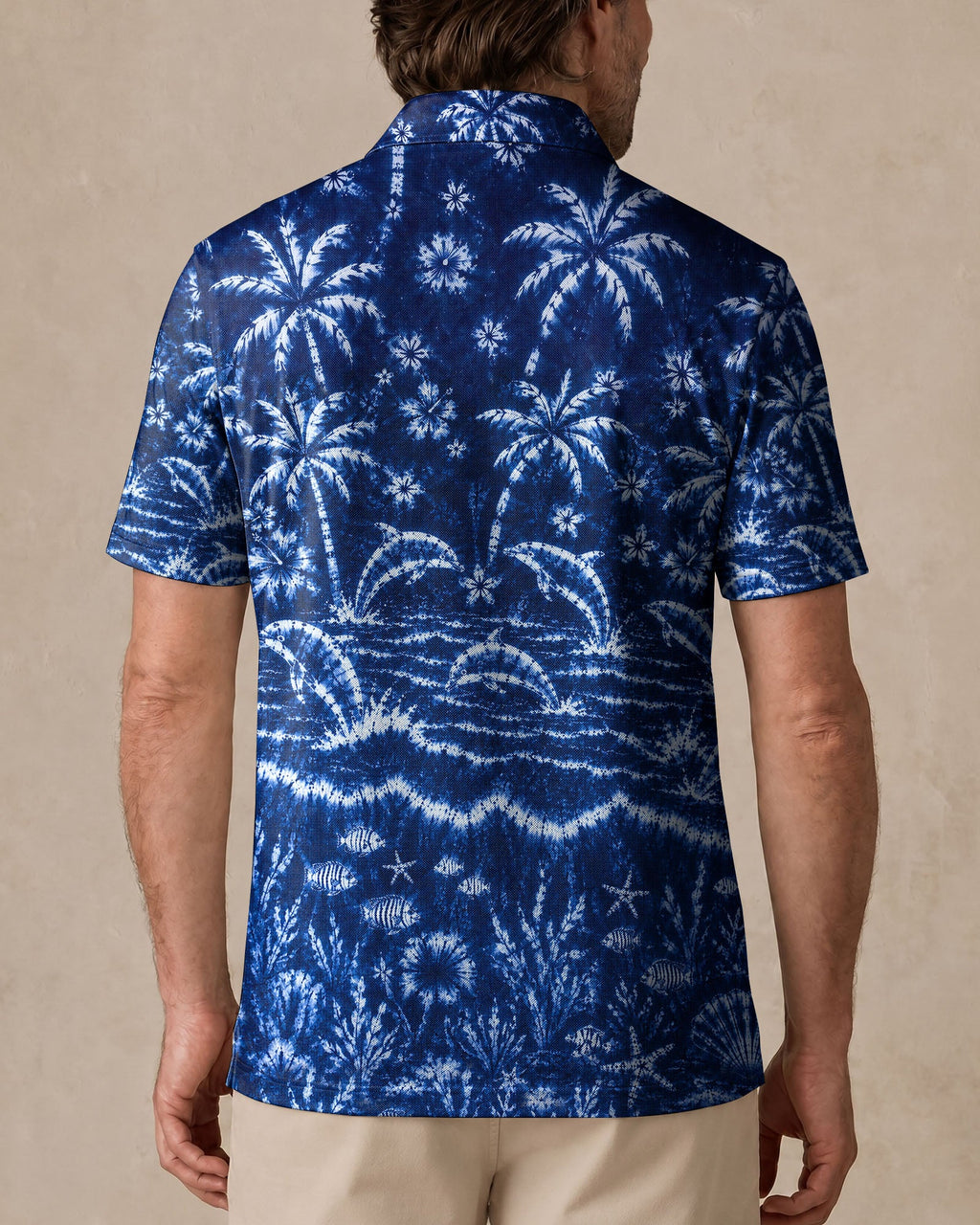 DOLPHIN JUMPING OCEAN ALL OVER PRINT  - TLNO0107263