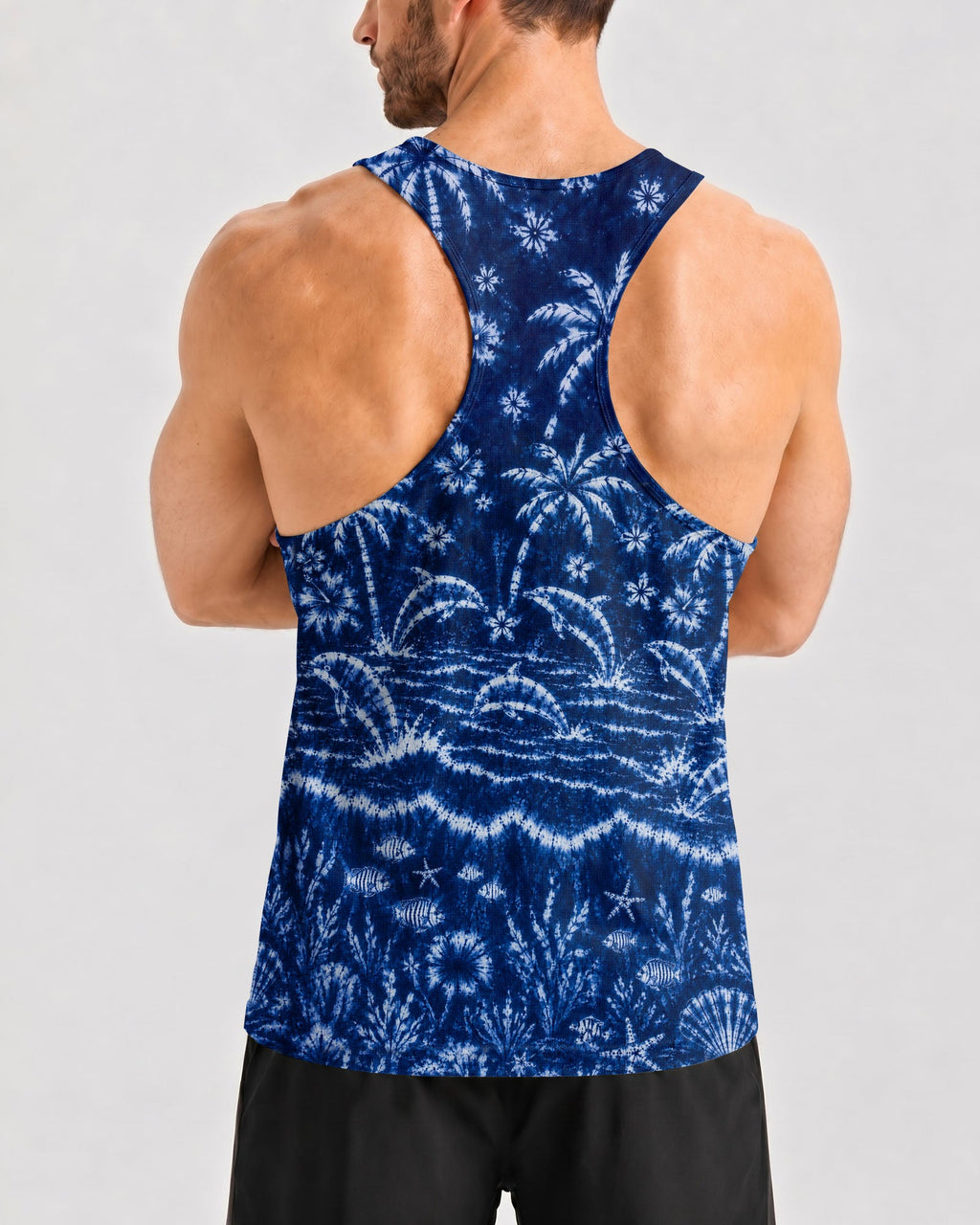 DOLPHIN JUMPING OCEAN ALL OVER PRINT  - TLNO0107263