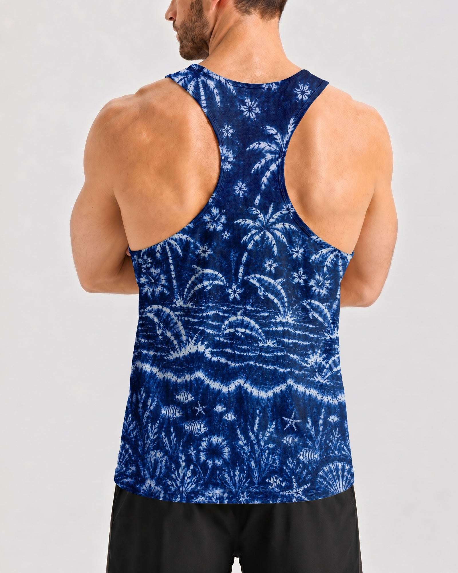 DOLPHIN JUMPING OCEAN ALL OVER PRINT  - TLNO0107263
