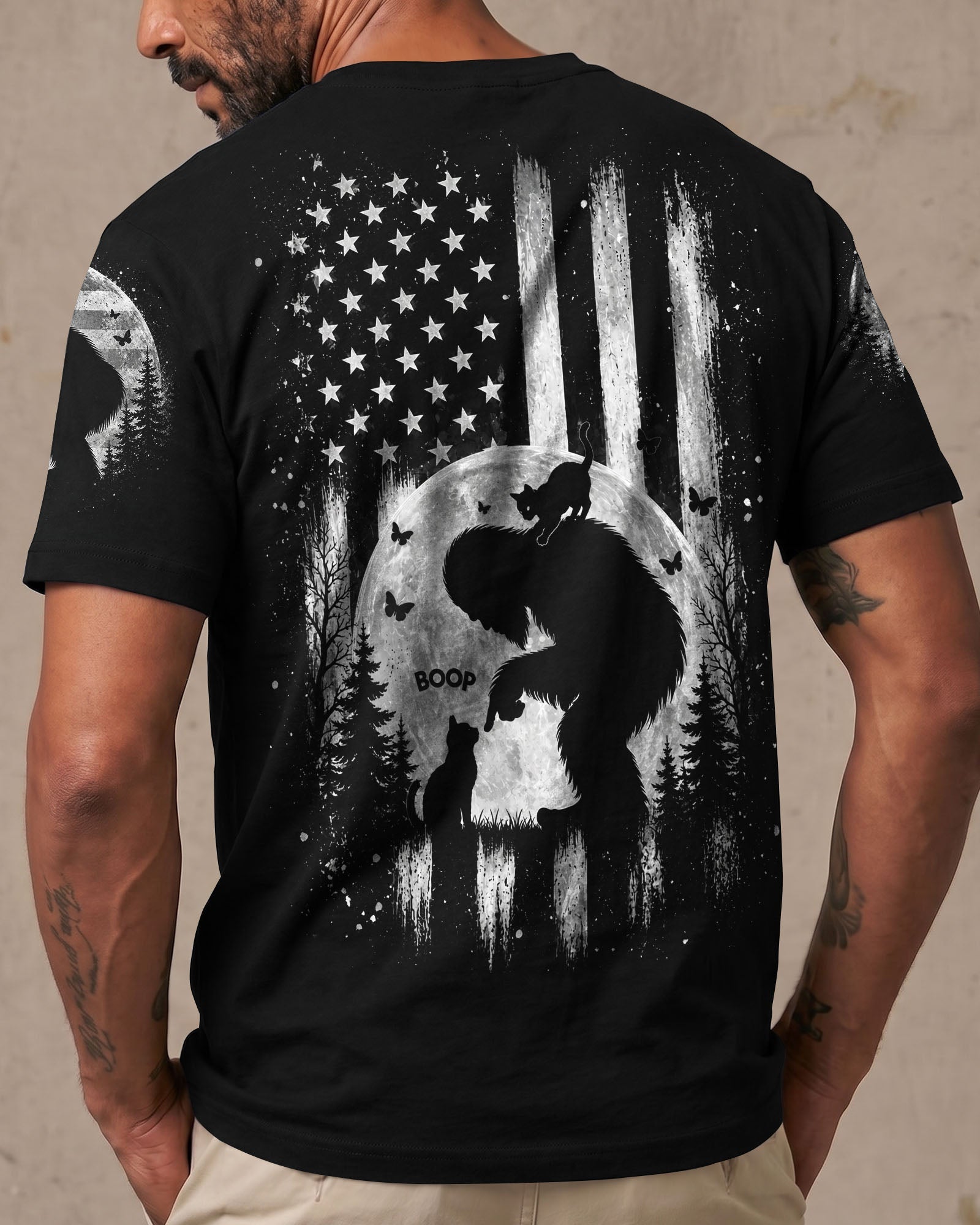 BOOP BIGFOOT CAT MOONLIGHT ALL OVER PRINT  - TLNO0306261