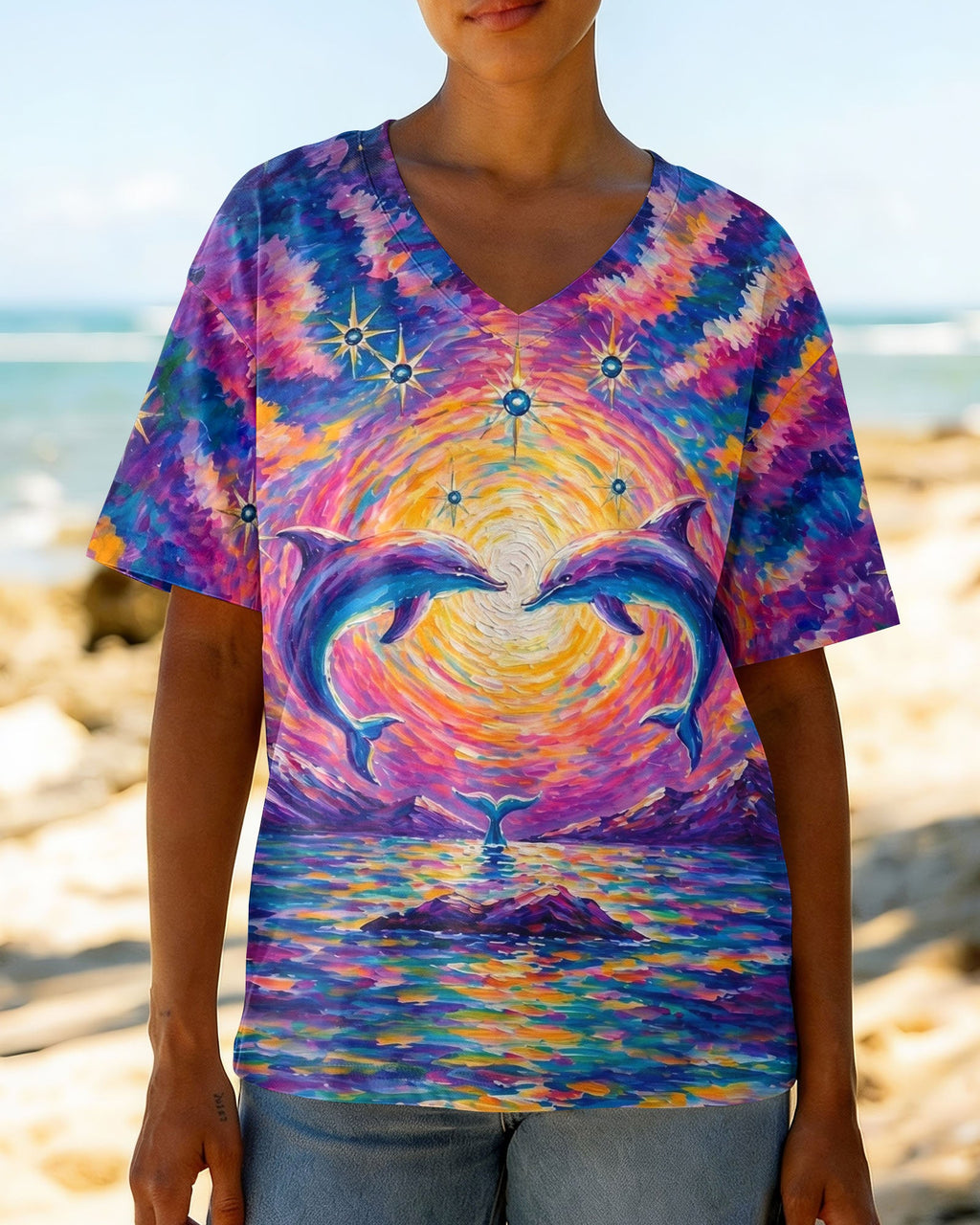 DOLPHIN SUNRISE  ALL OVER PRINT - TLNO0605261