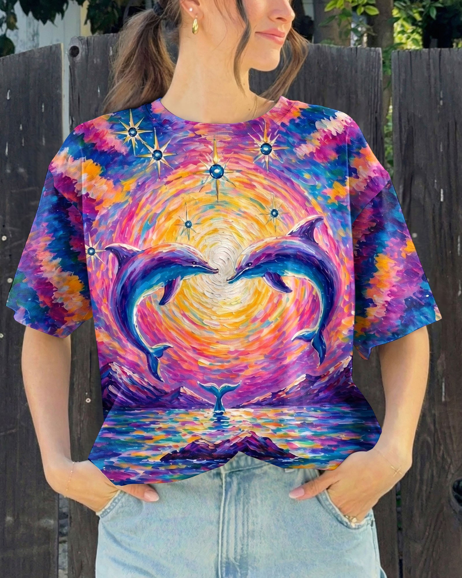 DOLPHIN SUNRISE  ALL OVER PRINT - TLNO0605261