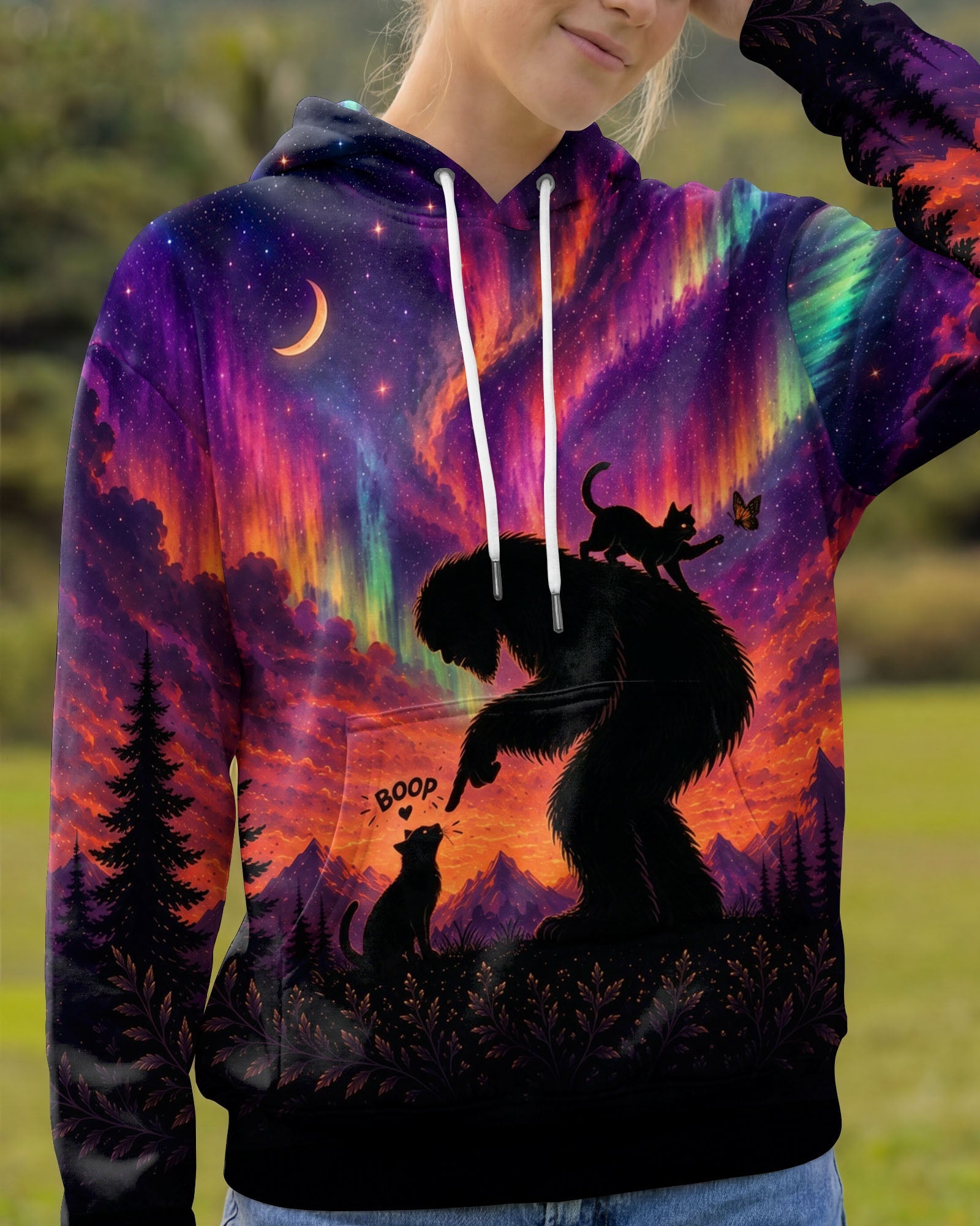 BOOP BIGFOOT CAT AURORA ALL OVER PRINT - TLNO0707261