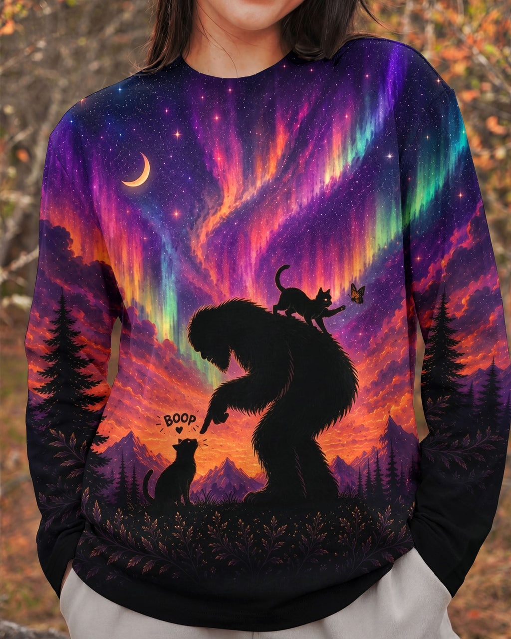 BOOP BIGFOOT CAT AURORA ALL OVER PRINT - TLNO0707261