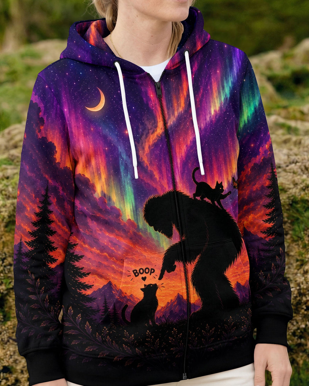 BOOP BIGFOOT CAT AURORA ALL OVER PRINT - TLNO0707261