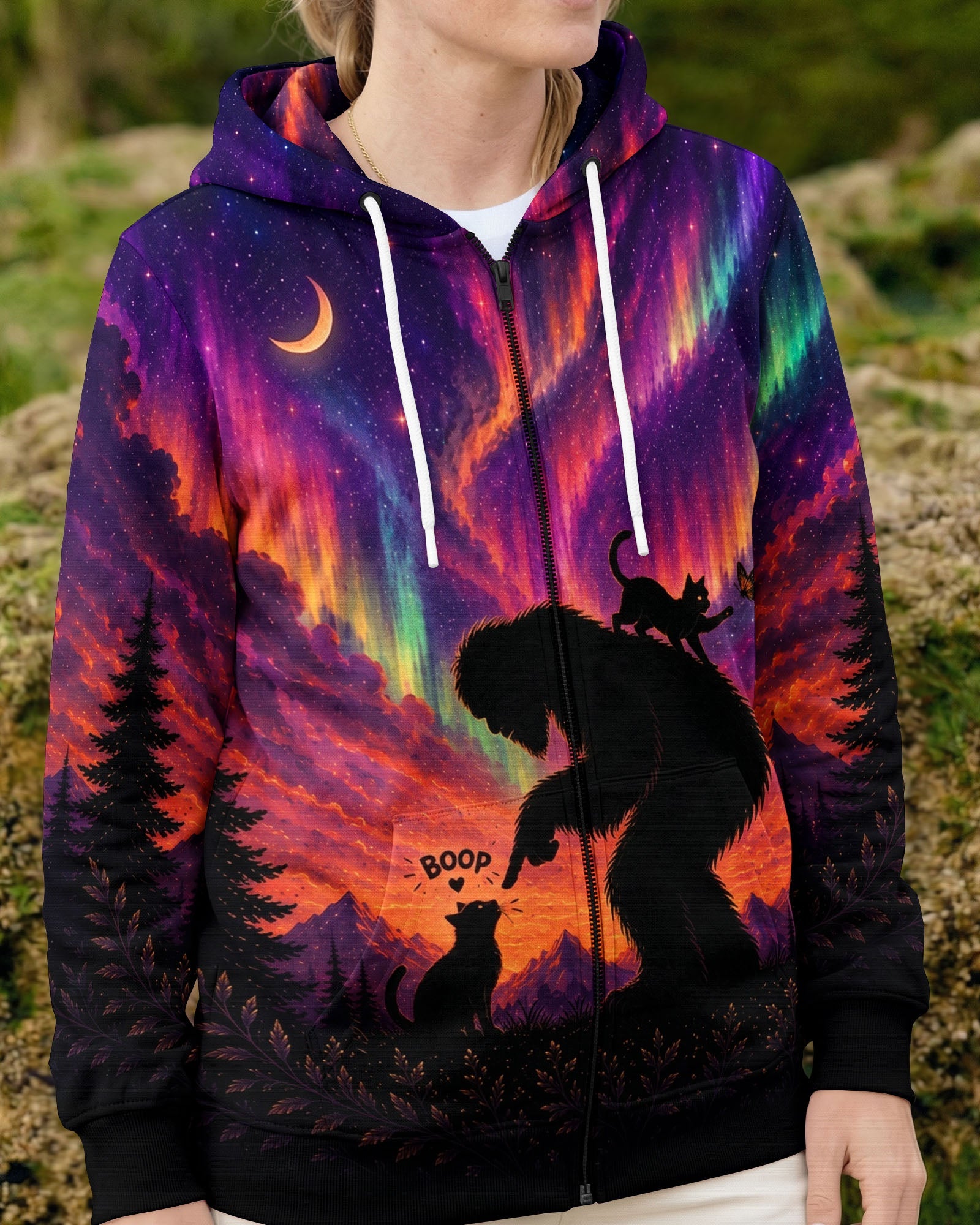 BOOP BIGFOOT CAT AURORA ALL OVER PRINT - TLNO0707261