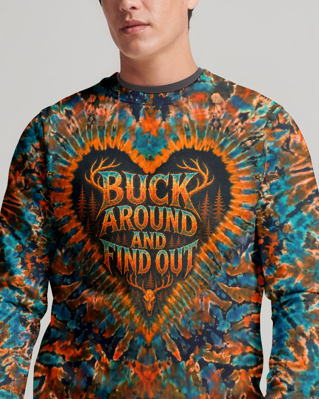 BUCK AROUND AND FIND OUT DEER HUNTING ALL OVER PRINT - TLNO1605261