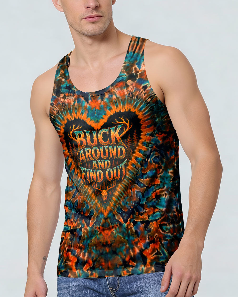 BUCK AROUND AND FIND OUT DEER HUNTING ALL OVER PRINT - TLNO1605261