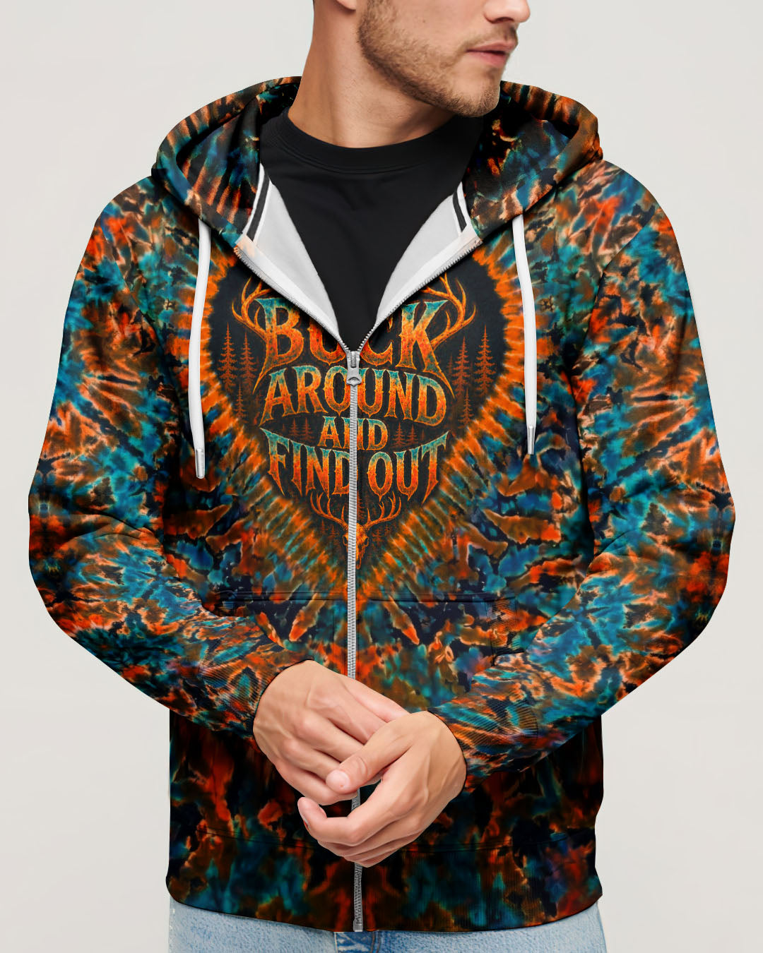 BUCK AROUND AND FIND OUT DEER HUNTING ALL OVER PRINT - TLNO1605261