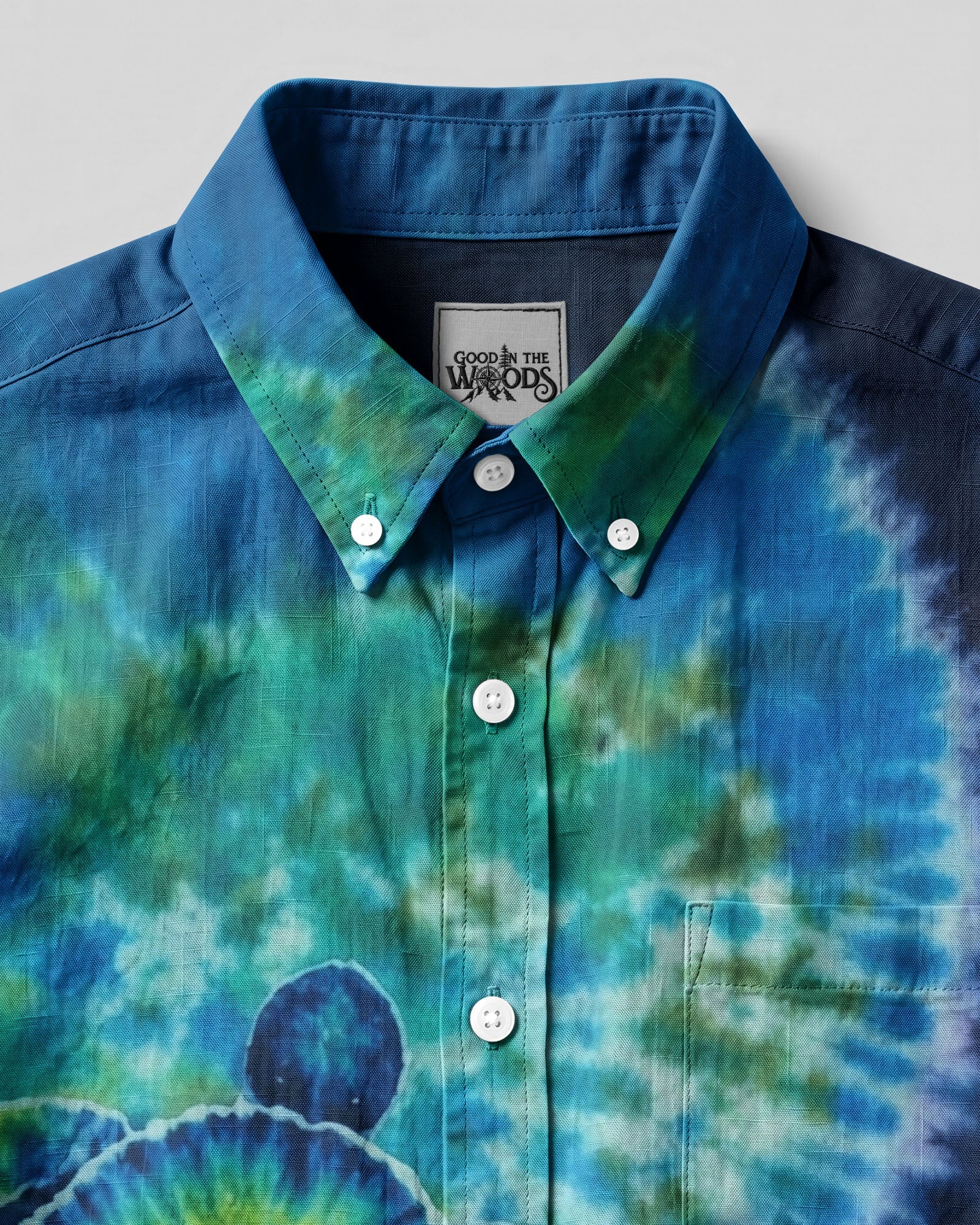 SEA TURTLE BLUE OCEAN SWIRL BUTTON-DOWN COLLAR SHIRT - TLNO1606262