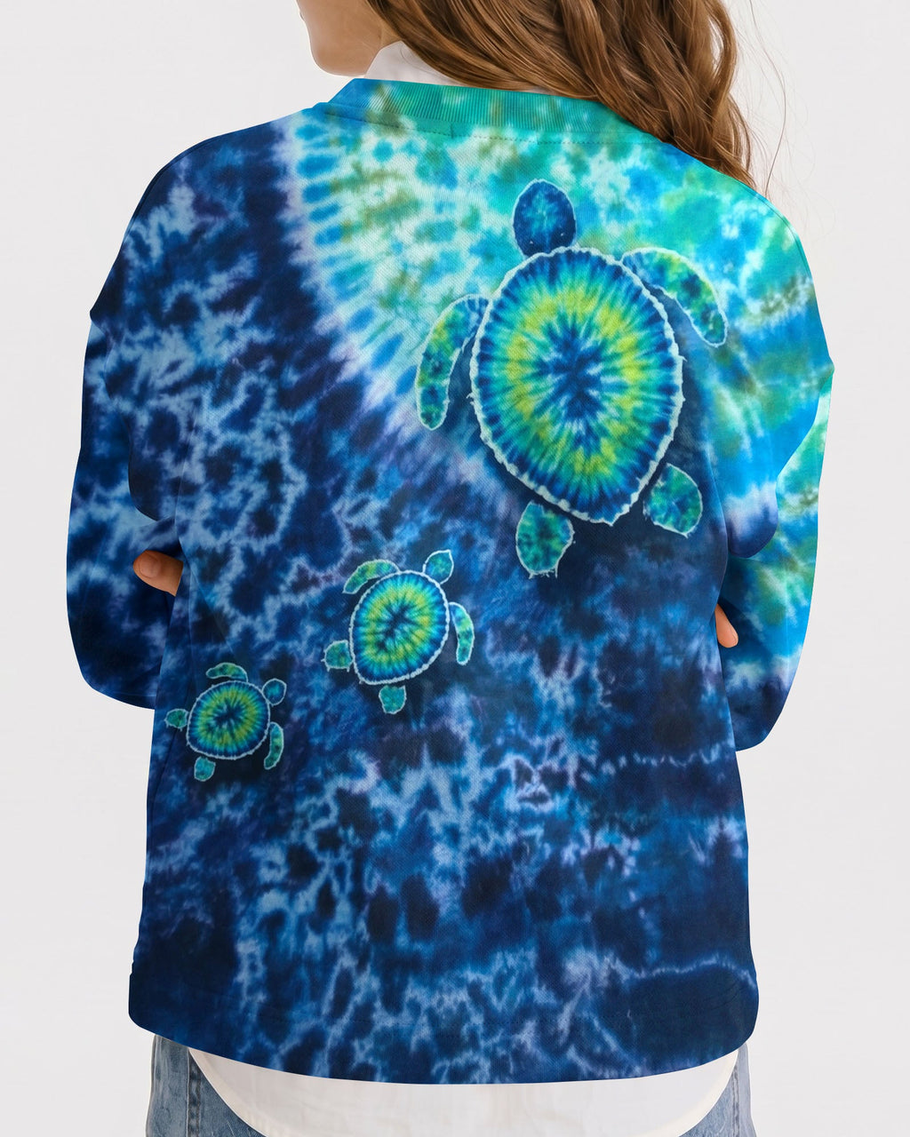 SEA TURTLE BLUE OCEAN SWIRL KIDS ALL OVER PRINT - TLNO2205262