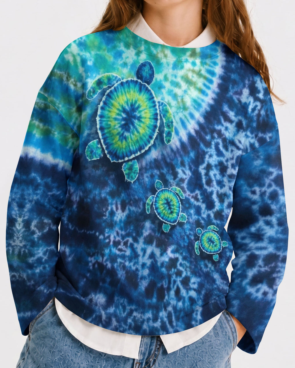 SEA TURTLE BLUE OCEAN SWIRL KIDS ALL OVER PRINT - TLNO2205262