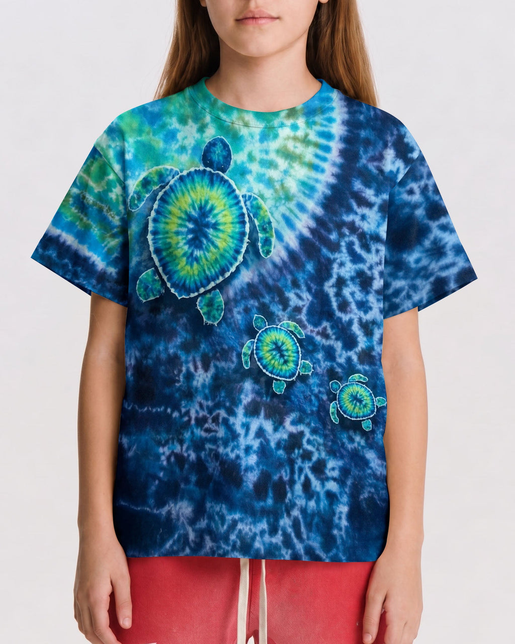 SEA TURTLE BLUE OCEAN SWIRL KIDS ALL OVER PRINT - TLNO2205262