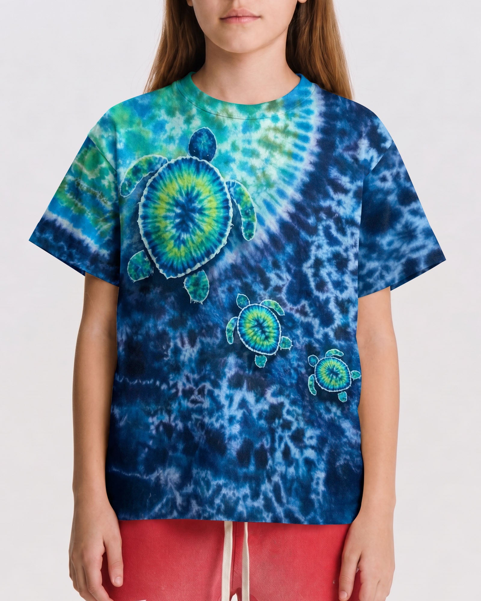 SEA TURTLE BLUE OCEAN SWIRL KIDS ALL OVER PRINT - TLNO2205262