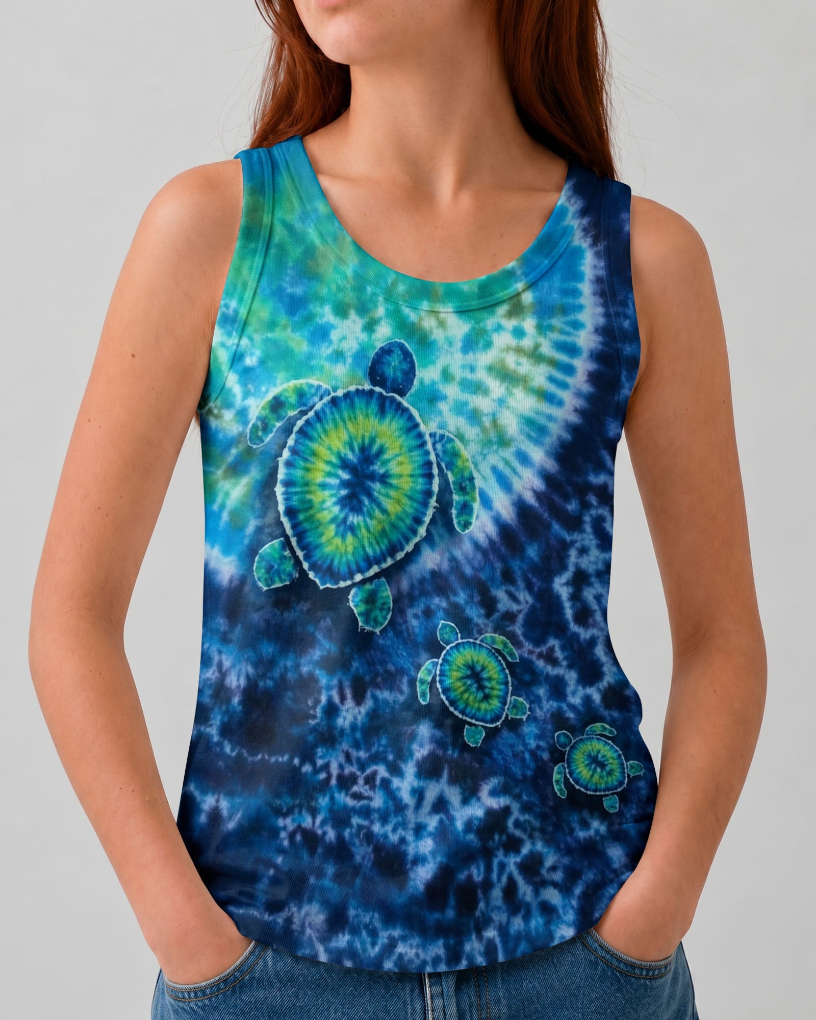 SEA TURTLE BLUE OCEAN SWIRL KIDS ALL OVER PRINT - TLNO2205262
