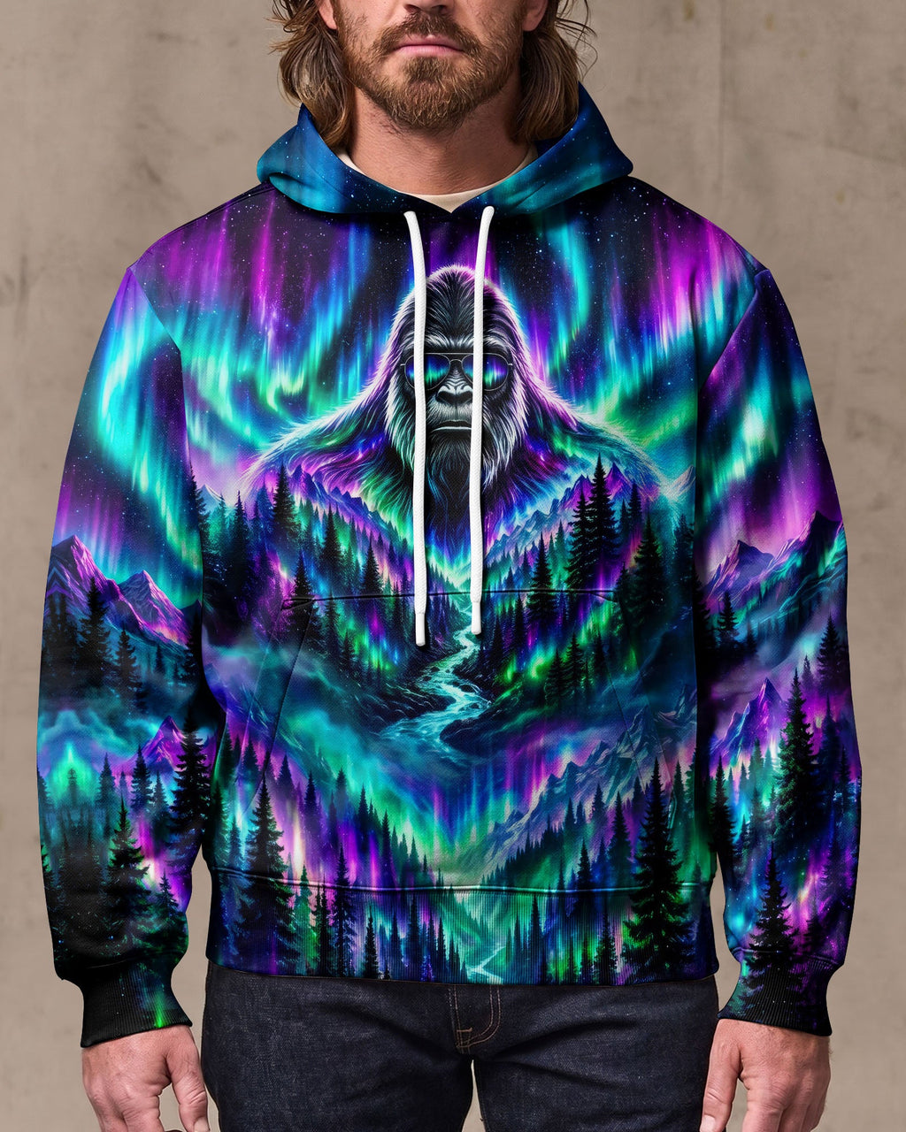 BIGFOOT FOREST  AURORA ALL OVER PRINT - TLNO2206263