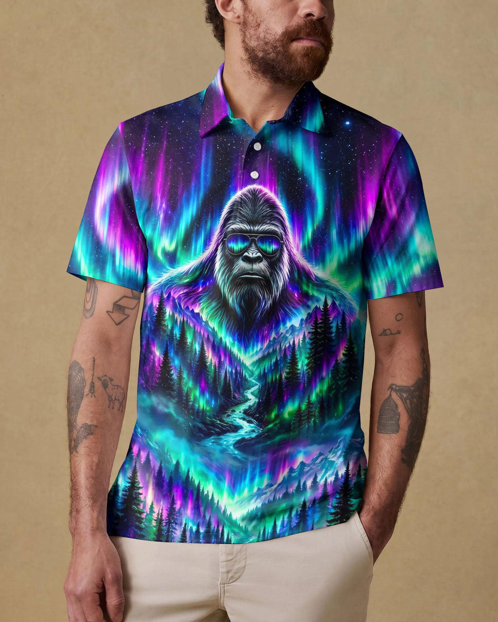 BIGFOOT FOREST  AURORA ALL OVER PRINT - TLNO2206263
