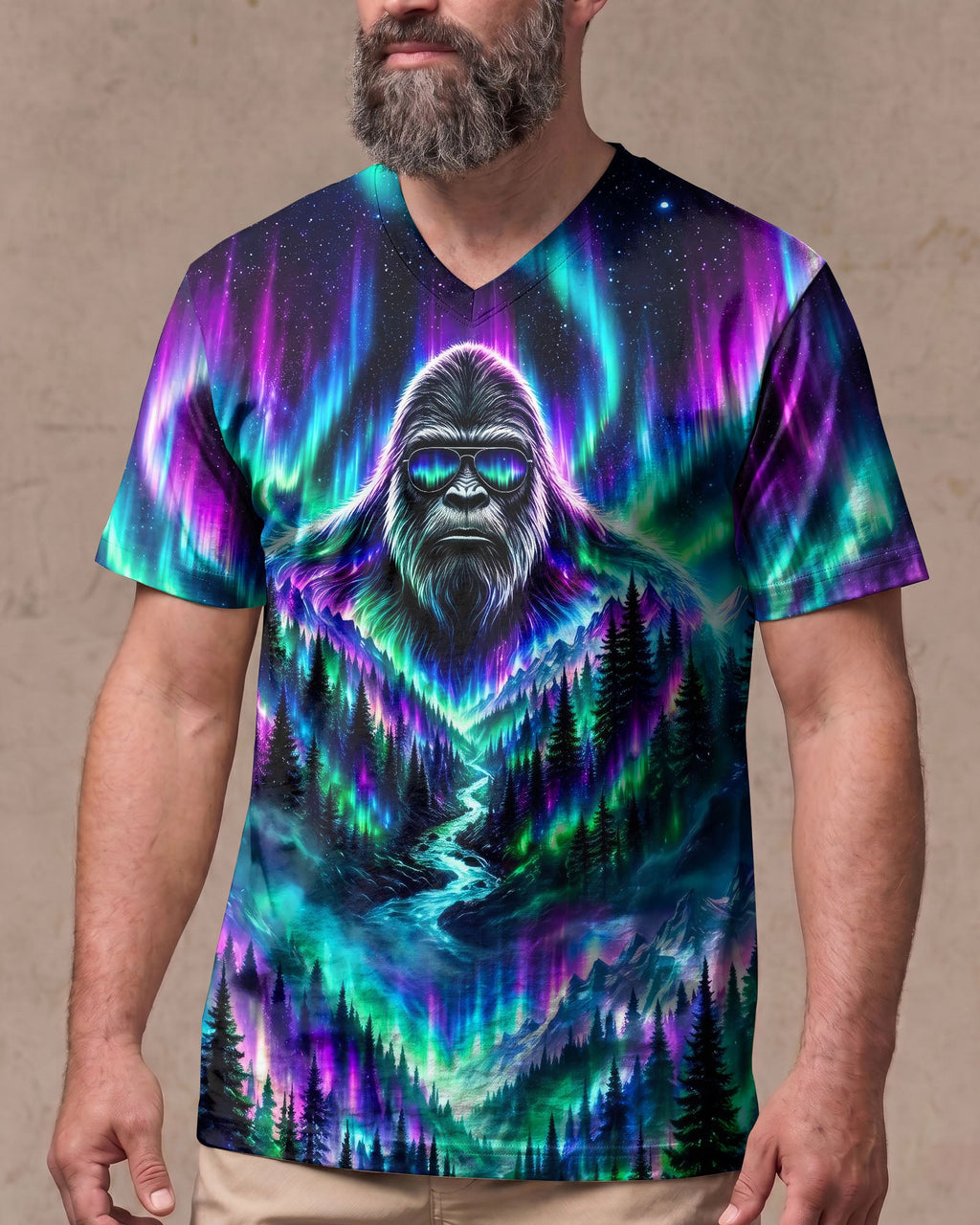 BIGFOOT FOREST  AURORA ALL OVER PRINT - TLNO2206263