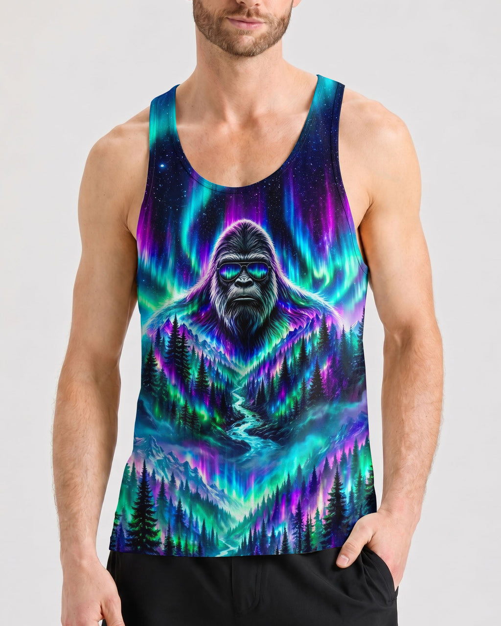 BIGFOOT FOREST  AURORA ALL OVER PRINT - TLNO2206263