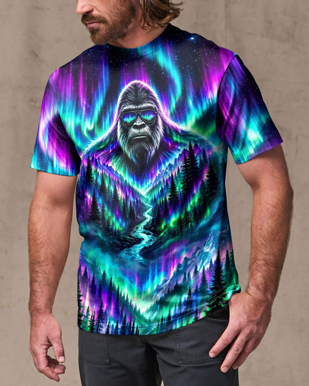 BIGFOOT FOREST  AURORA ALL OVER PRINT - TLNO2206263