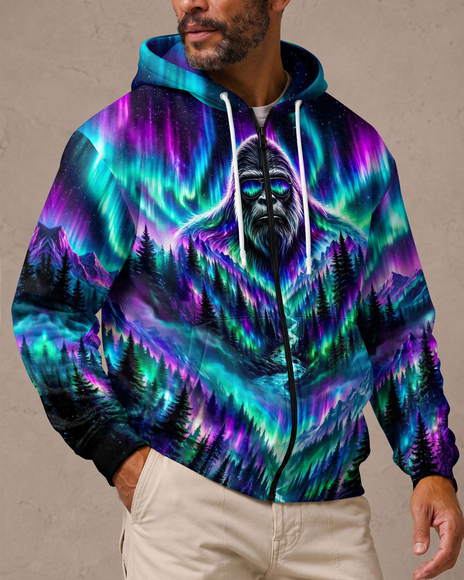 BIGFOOT FOREST  AURORA ALL OVER PRINT - TLNO2206263
