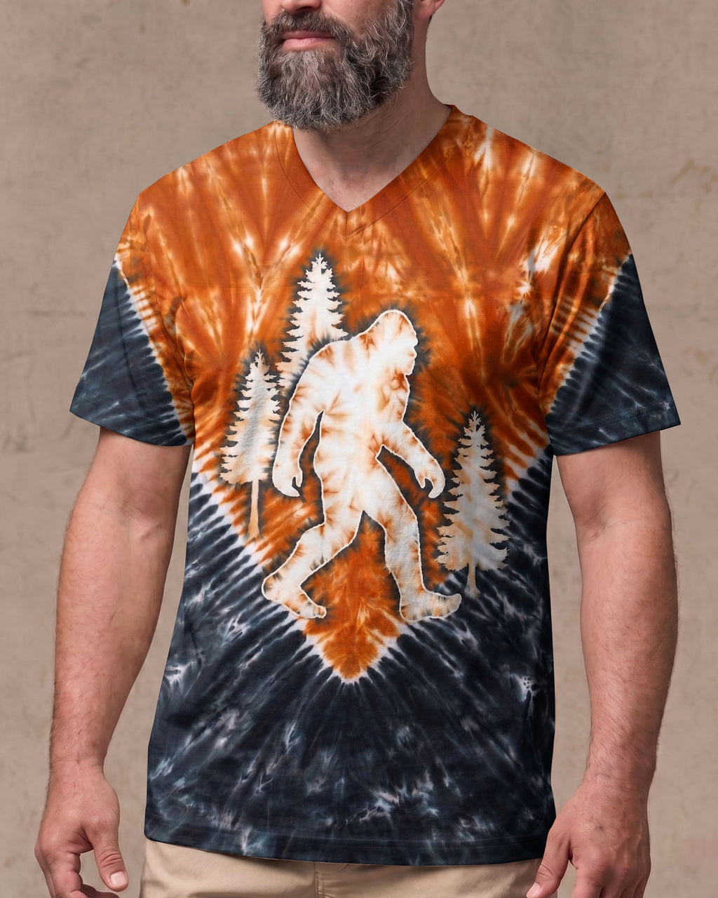 BIGFOOT FOREST VINTAGE V PATTERN ALL OVER PRINT - TLNO2306261