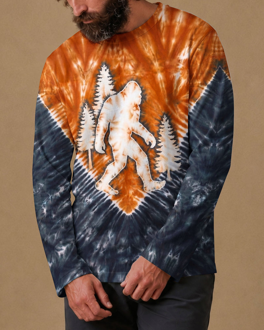 BIGFOOT FOREST VINTAGE V PATTERN ALL OVER PRINT - TLNO2306261