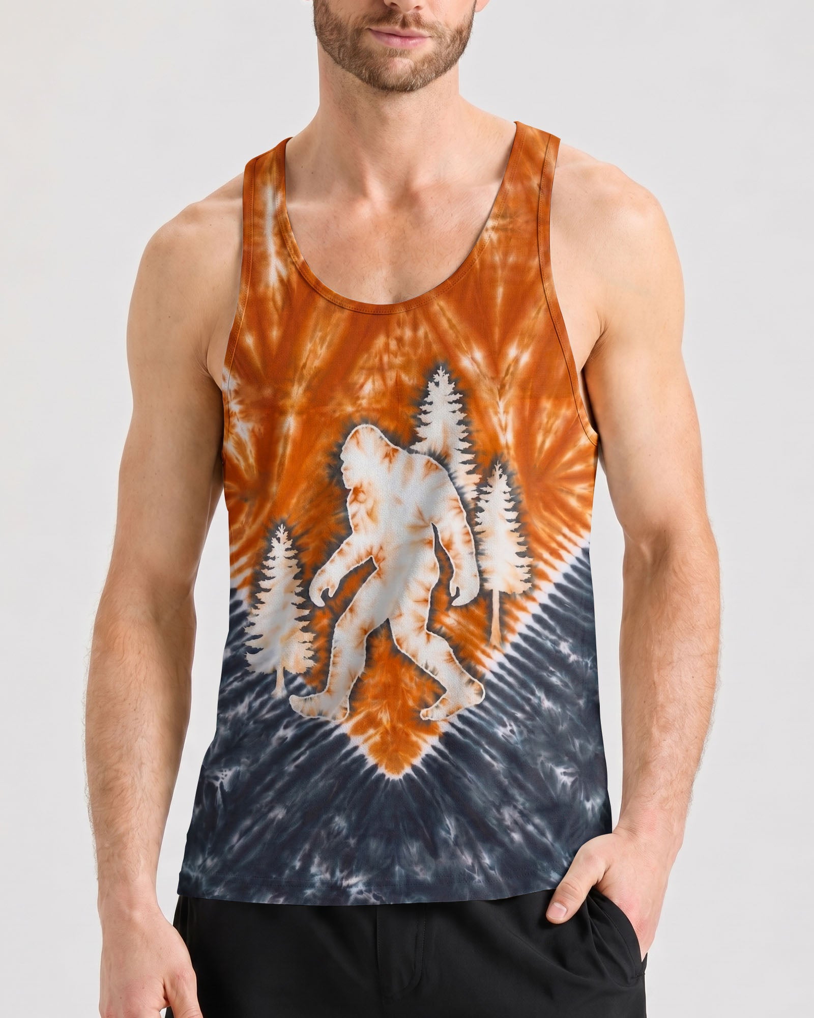 BIGFOOT FOREST VINTAGE V PATTERN ALL OVER PRINT - TLNO2306261