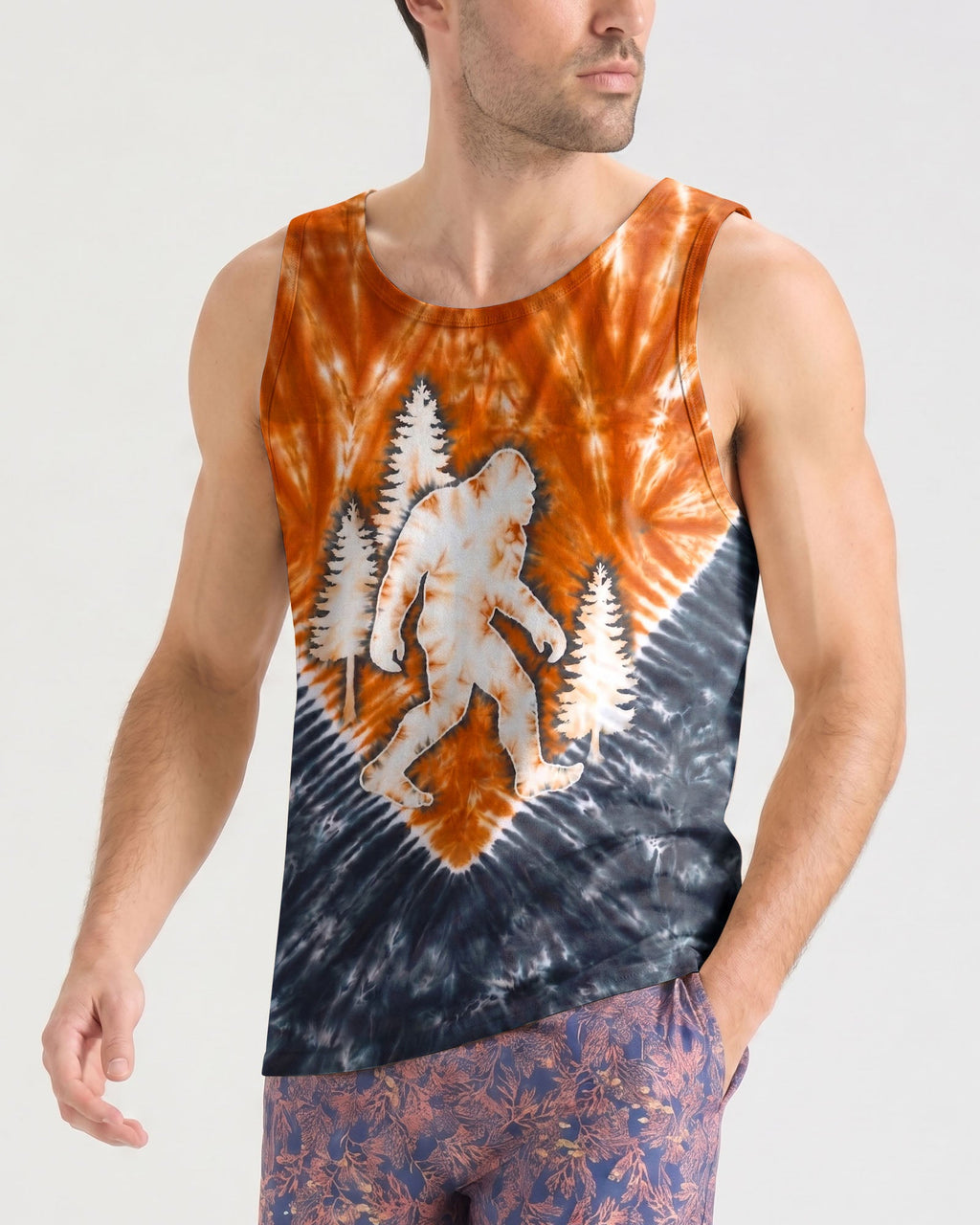 BIGFOOT FOREST VINTAGE V PATTERN ALL OVER PRINT - TLNO2306261