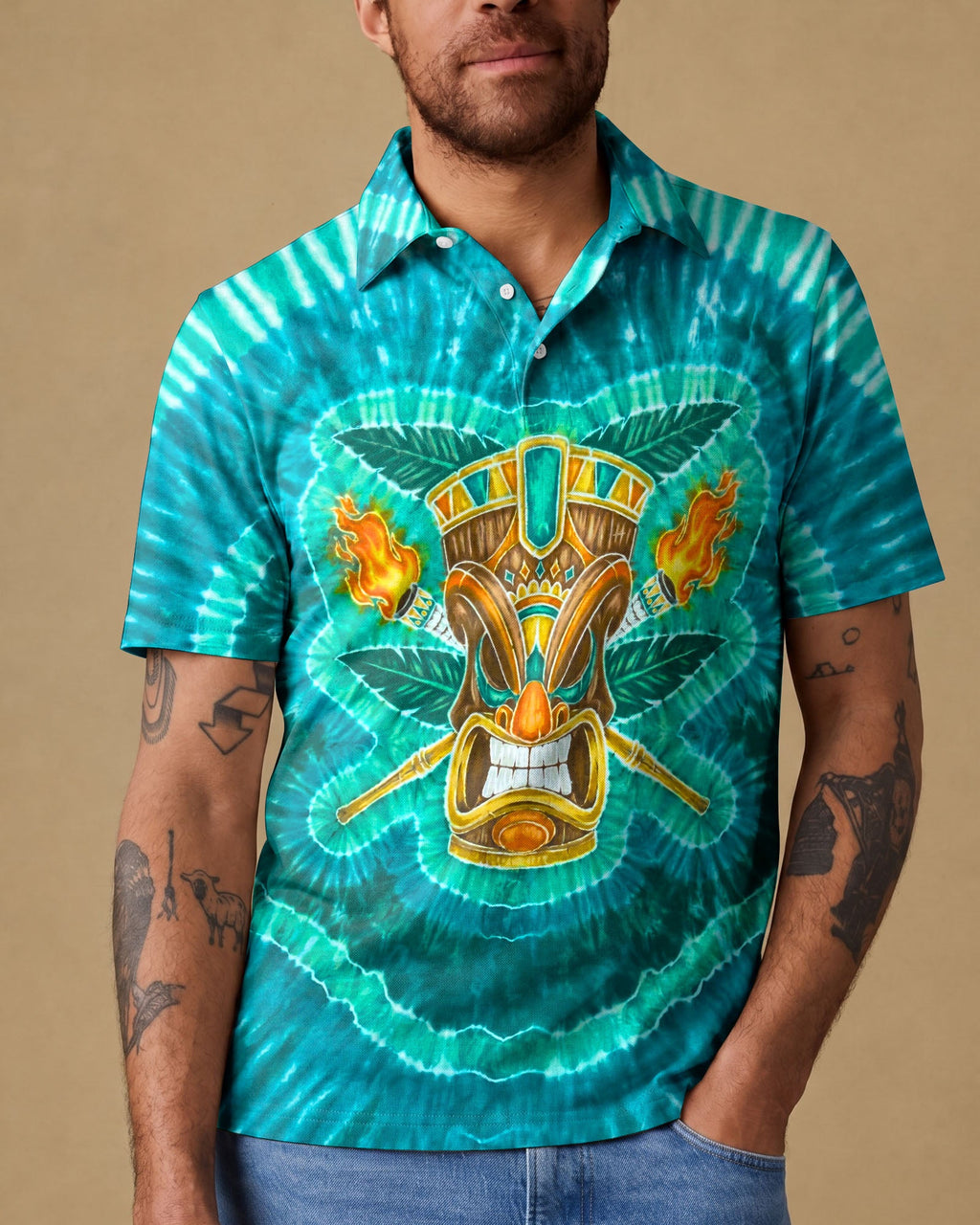 TROPICAL TIKI BURST ALL OVER PRINT  - TLNO2506261